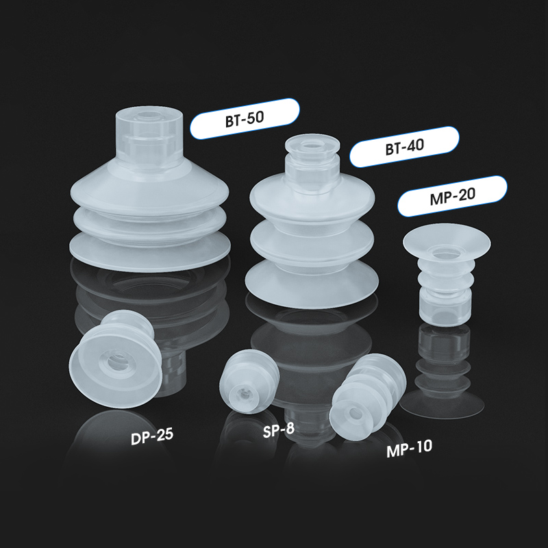 Pneumatic Suction Cup White Silicone Rubber 8mm Mounting Hole Sucker Big Head Injection Molding Machine Manipulator Accessories 
