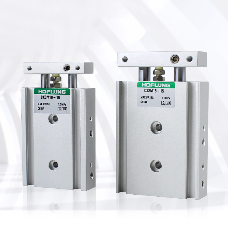 CXSM series SMC type clamping standard pneumatic double shaft air cylinder 
